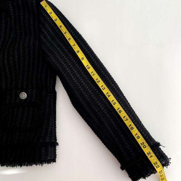 SAND Copenhagen Chili Tweed Jacket Size 38 Black Fringe - Picture 16 of 16